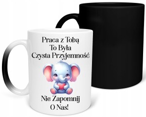 MAGICZNY KUBEK NA POŻEGNANIE Z PRACY DLA KOLEGI KOLEŻANKI IDEALNY PREZENT