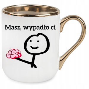 KUBEK ELEGANT ZŁOTY MASZ WYPADŁO CI PREZENT URODZINY ŚWIĘTA + OPAKOWANIE