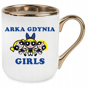 KUBEK ELEGANT ZŁOTY ARKA GDYNIA GIRLS PREZENT URODZINY ŚWIĘTA + OPAKOWANIE