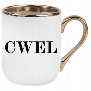 śmieszny KUBEK ELEGANT CWEL PREZENT na URODZINY ŚWIĘTA + opakowanie