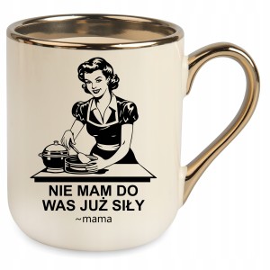 KUBEK ELEGANT BEŻOWY NA PREZENT DZIEŃ MATKI MAMY URODZINY ŚWIĘTA+OPAKOWANIE