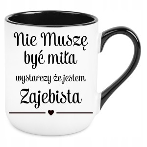 KUBEK ELEGANT CZARNY dla PRZYJACIÓŁKI KOLEŻANKI KOBIETY PREZENT URODZINY