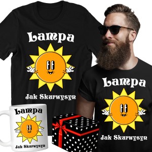ZESTAW KOSZULKA KUBEK LAMPA JAK SKUR#YSYN PREZENT URODZINY + PUDEŁKO