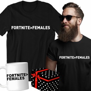 ZESTAW KOSZULKA KUBEK FORTNITE zabawny PREZENT URODZINY ŚWIĘTA + PUDEŁKO