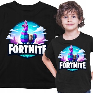 KOSZULKA DZIECIĘCA FORTNITE LAMA PREZENT DLA GRACZA URODZINY + IMIĘ 