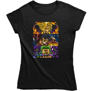 ONE PIECE LUFFY SANJI ZORO DAMSKA KOSZULKA ANIME MANGA