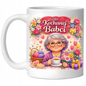 PIĘKNY KUBEK na DZIEŃ BABCI PREZENT dla kochanej BABCI + OPAKOWANIE