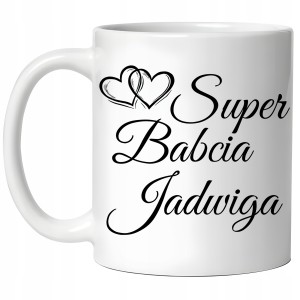 KUBEK na DZIEŃ BABCI SUPER BABCIA + IMIĘ PERSONALIZOWANY PREZENT+OPAKOWANIE