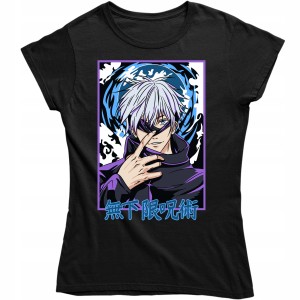 DAMSKA KOSZULKA GOJO SATORU JUJUTSU KAISEN ANIME MANGA PREZENT URODZINY