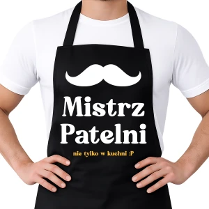 ŚMIESZNY FARTUCH KUCHENNY dla FACETA CHŁOPAKA MĘŻA PREZENT MISTRZ PATELNI