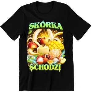 Śmieszna Koszulka męska "SKÓRKA SCHODZI" zabawny PREZENT na URODZINY ŚWIĘTA
