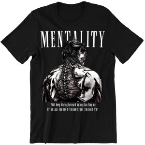 KOSZULKA NA SIŁOWNIE ANIME EREN JEAGER MENTALITY