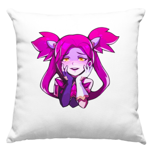 JINX ZABAWNA PODUSZKA + WYPEŁNIENIE 40x40cm LEAGUE OF LEGENDS PREZENT NA URODZINY ŚWIĘTA