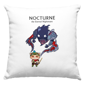 NOCTURNE TEEMO ZABAWNA PODUSZKA + WYPEŁNIENIE 40x40cm LEAGUE OF LEGENDS PREZENT NA URODZINY ŚWIĘTA