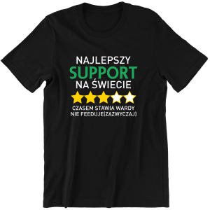 NAJLEPSZY SUPPORT NA ŚWIECIE ZABAWNA KOSZULKA LEAGUE OF LEGENDS PREZENT na URODZINY ŚWIĘTA