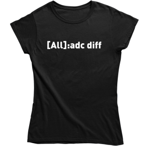 [all]: ADC DIFF ZABAWNA damska KOSZULKA LEAGUE OF LEGENDS PREZENT na URODZINY ŚWIĘTA