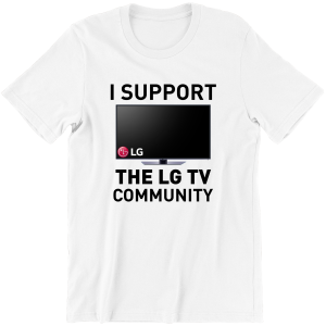 I SUPPORT THE LG TV śmieszna KOSZULKA T-SHIRT PREZENT na ŚWIĘTA URODZINY