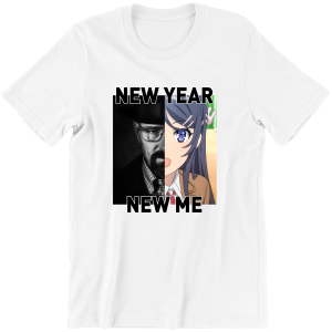 NEW YEAR NEW ME BREAKING BADxBunny Girl Senpai Zabawna KOSZULKA na PREZENT