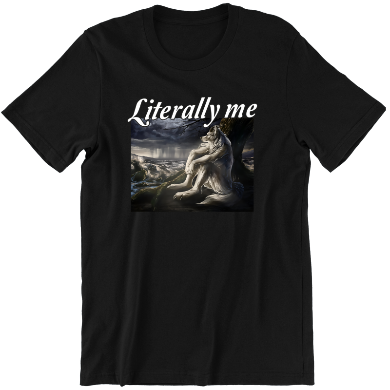 LITERALLY ME SMUTNY WILK MEM ZABAWNA śmieszna KOSZULKA na PREZENT