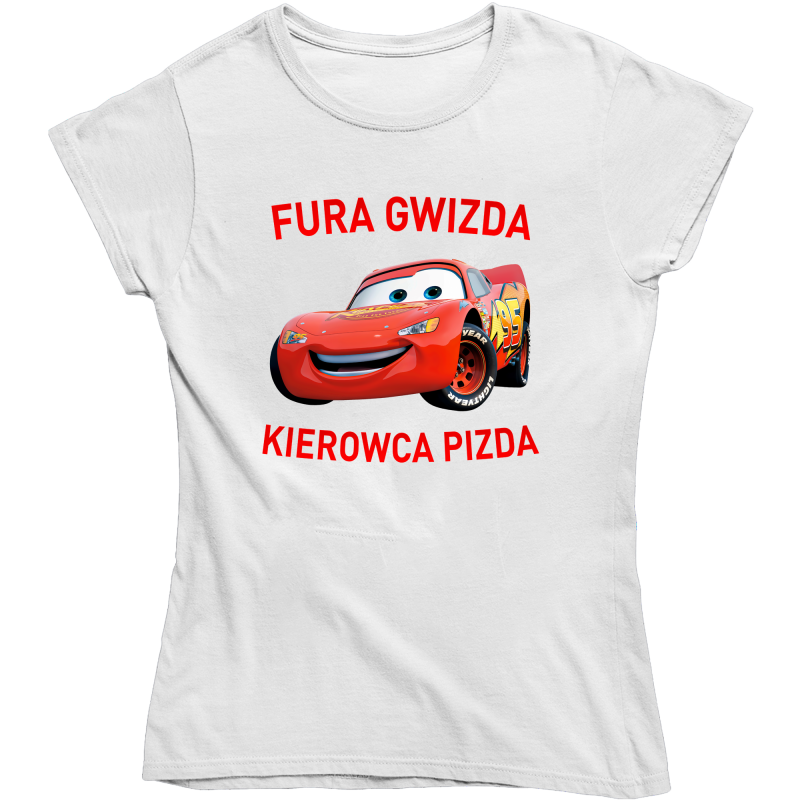 FURA GWIZDA KIEROWCA PIZDA ZABAWNA ŚMIESZNA DAMSKA KOSZULKA na PREZENT
