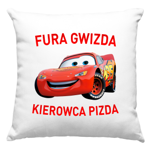 FURA GWIZDA KIEROWCA PIZDA Zabawna PODUSZKA + WYPEŁNIENIE 40x40cm na PREZENT
