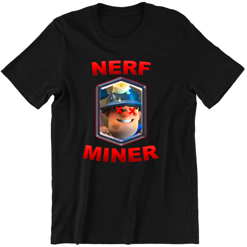 NERF MINER CLASH ROYALE ZABAWNA śmieszna KOSZULKA na PREZENT