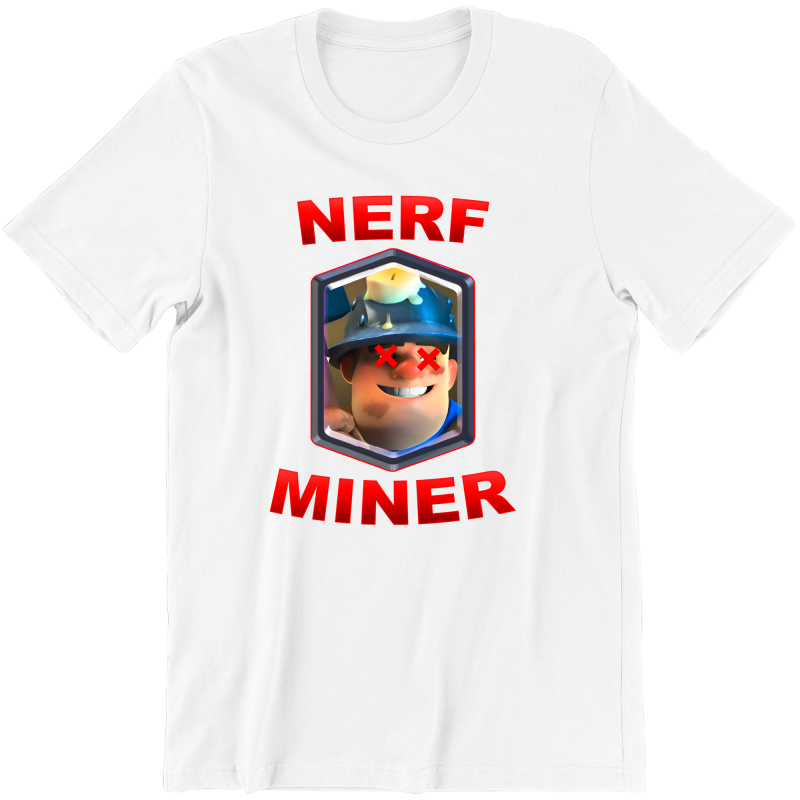 NERF MINER CLASH ROYALE ZABAWNA śmieszna KOSZULKA na PREZENT