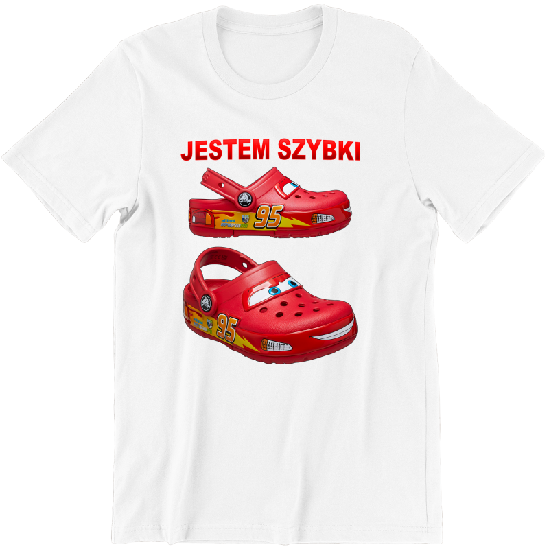 JESTEM SZYBKI Zygzak zabawna śmieszna KOSZULKA na PREZENT URODZINY