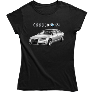 AUDI > ZABAWNA ŚMIESZNA DAMSKA KOSZULKA na PREZENT 100% BAWEŁNA