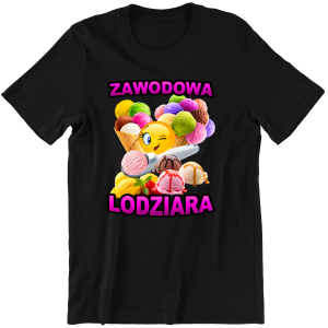 ZAWODOWA LODZIARA ZABAWNA śmieszna KOSZULKA na PREZENT URODZINY
