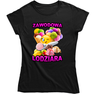 ZAWODOWA LODZIARA ZABAWNA ŚMIESZNA DAMSKA KOSZULKA na PREZENT 100% BAWEŁNA
