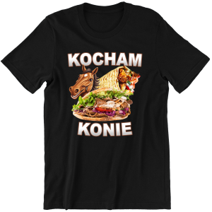 KOCHAM KONIE KEBAB śmieszna KOSZULKA na PREZENT URODZINY 