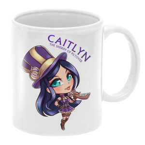 CAITLYN ZABAWNY KUBEK LEAGUE OF LEGENDS PREZENT URODZINY 330ml + OPAKOWANIE