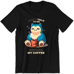 ZABAWNA KOSZULKA SNORLAX POKEMON COFFEE PREZENT