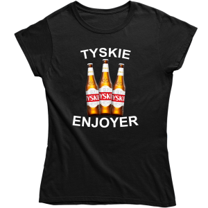 TYSKIE ENJOYER ZABAWNA ŚMIESZNA DAMSKA KOSZULKA na PREZENT