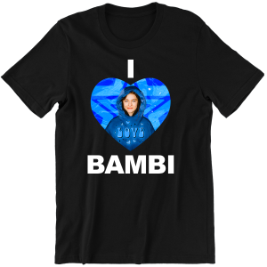 I LOVE BAMBI ZABAWNA śmieszna KOSZULKA na PREZENT URODZINY 