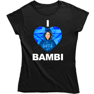 I LOVE BAMBI ZABAWNA ŚMIESZNA DAMSKA KOSZULKA na PREZENT