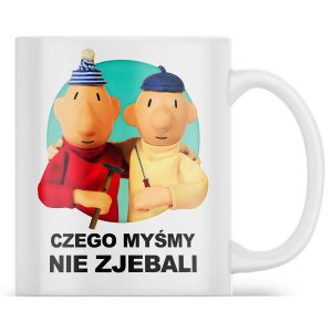KUBEK SĄSIEDZI CZEGO MYŚMY NIE ZJE*ALI ZABAWNY ŚMIESZNY PREZENT URODZINY 330ml + OPAKOWANIE