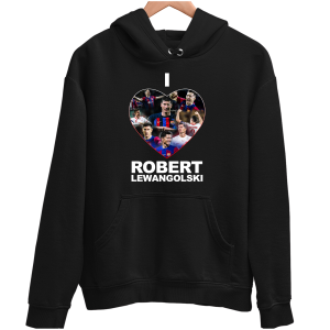 I LOVE ROBERT LEWANGOLSKI Polska X Barcelona Zabawna śmieszna BLUZA UNISEX na PREZENT