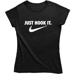 JUST HOOK IT ZABAWNA nike śmieszna zabawna DAMSKA KOSZULKA na PREZENT