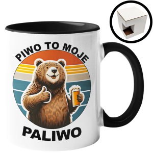 KUBEK PIWO TO MOJE PALIWO ŚMIESZNY PREZENT URODZINY 330ml + OPAKOWANIE 
