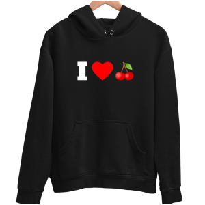 I LOVE WIŚNIE ( Cherry) śmieszna zabawna BLUZA UNISEX PREZENT URODZINY