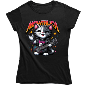  METALLICA Meowtallica śmieszna zabawna DAMSKA KOSZULKA na PREZENT