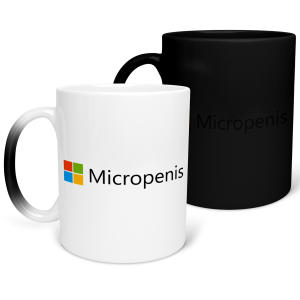 MAGICZNY KUBEK Micropenis MICROSOFT ŚMIESZNY PREZENT 330ml + OPAKOWANIE