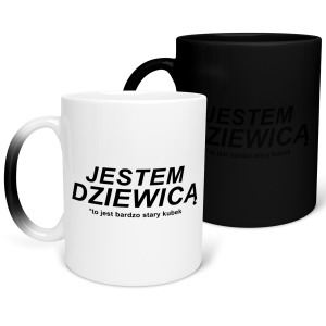 MAGICZNY KUBEK JESTEM DZIEWICĄ śmieszny PREZENT URODZINY 330ml + OPAKOWANIE