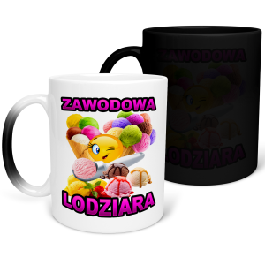 MAGICZNY KUBEK ZAWODOWA LODZIARA ŚMIESZNY PREZENT 330ml + OPAKOWANIE