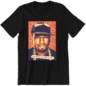 KOSZULKA męska 50 CENT GET RICH HIP HOP PREZENT
