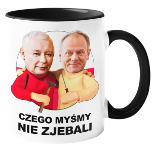 KUBEK KACZYŃSKI x TUSK SĄSIEDZI CZEGO MYŚMY NIE ZJEBALI zabawny śmieszny PREZENT URODZINY 330ml + OPAKOWANIE