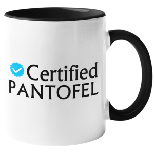 KUBEK CERTIFIED PANTOFEL zabawny śmieszny PREZENT URODZINY 330ml+OPAKOWANIE