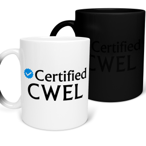 MAGICZNY KUBEK CERTIFIED CWEL zabawny śmieszny PREZENT URODZINY 330ml+OPAKOWANIE